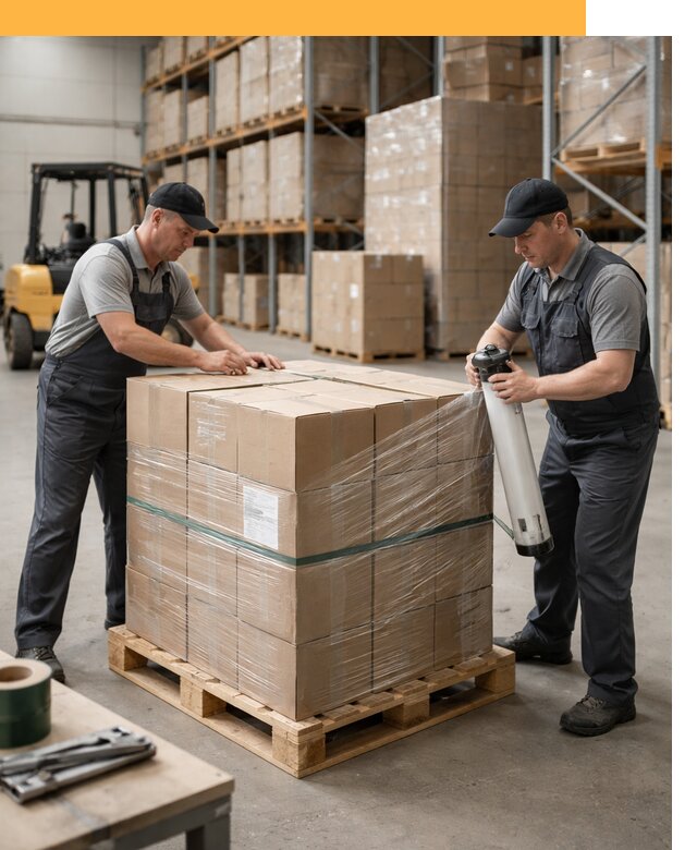 Упаковка и паллетирование грузов от 3585 руб: защита и крепление