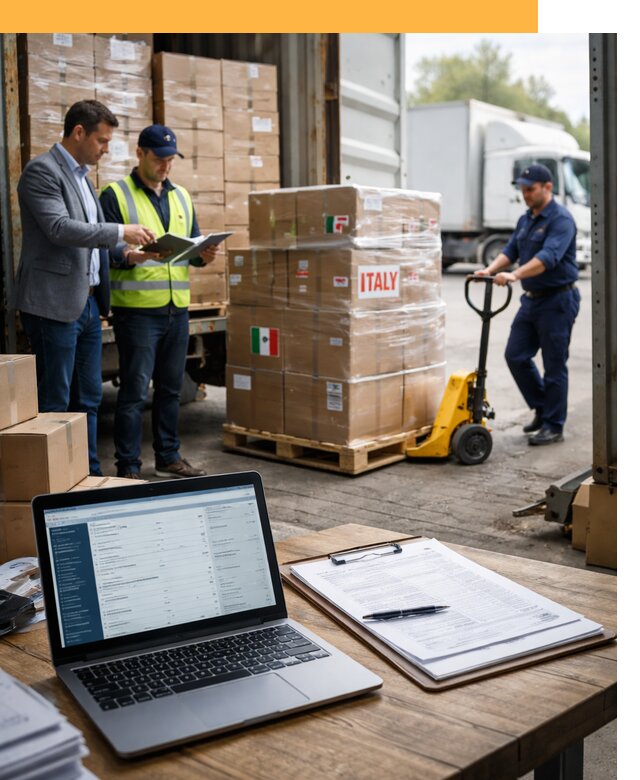 Доставка грузов из Италии: морские и авиаперевозки от 18437